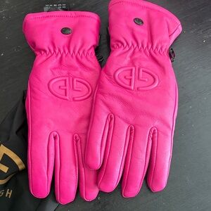 Goldbergh Pink Leather Gloves